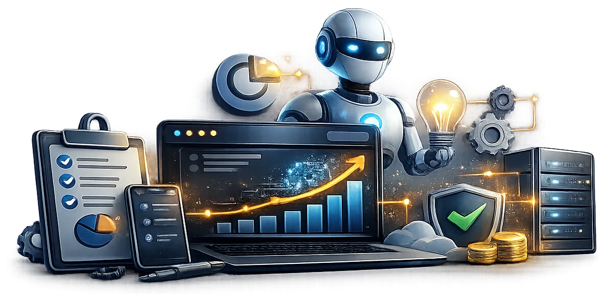 Automation and AI workflow connections diagram