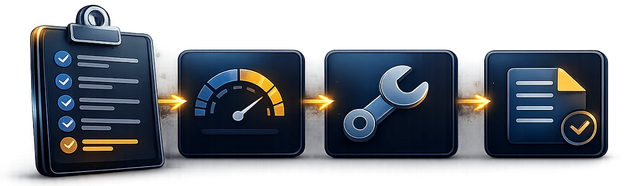 Digital problem diagnostics and error fixing interface